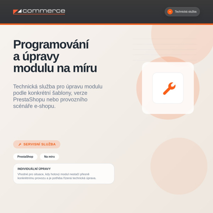 Programování a úpravy modulu na míru