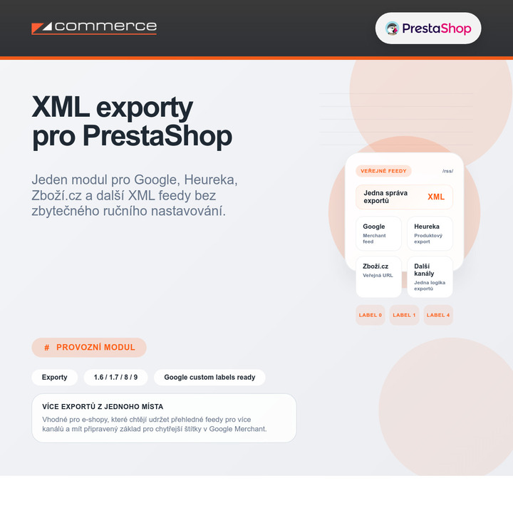 XML exporty pro PrestaShop
