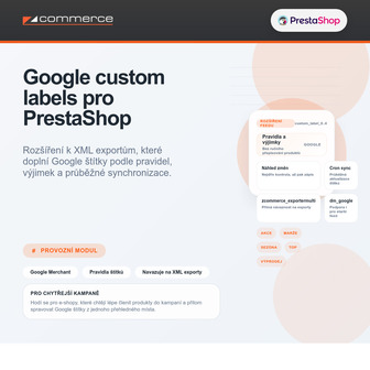 Google Custom Labels pro PrestaShop