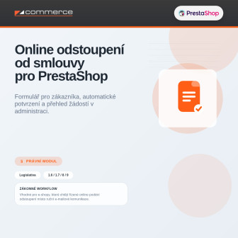 Online odstoupení od smlouvy pro PrestaShop