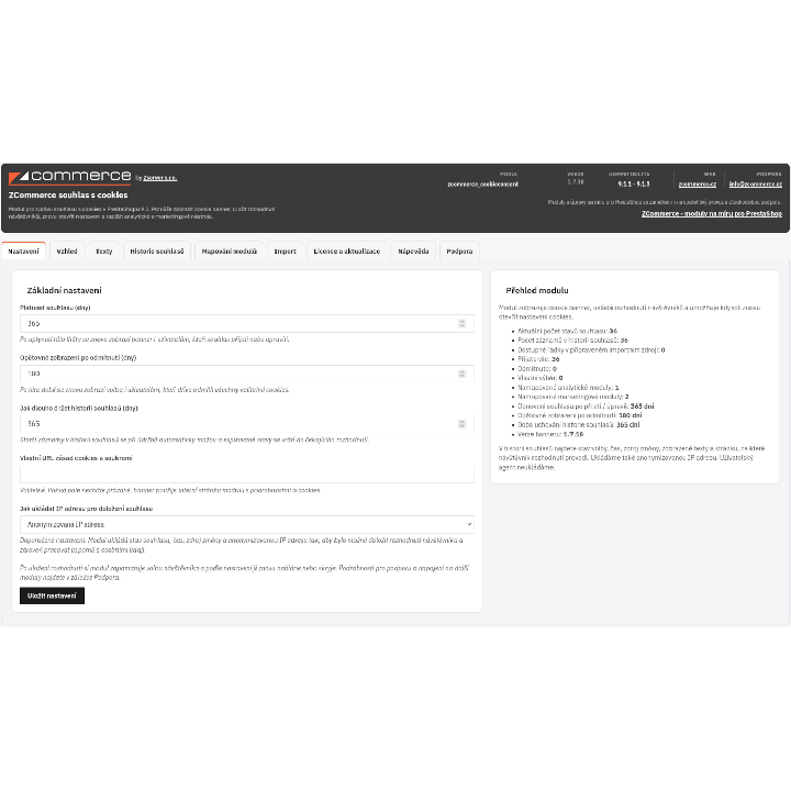 Modul súhlasu s cookies pre PrestaShop
