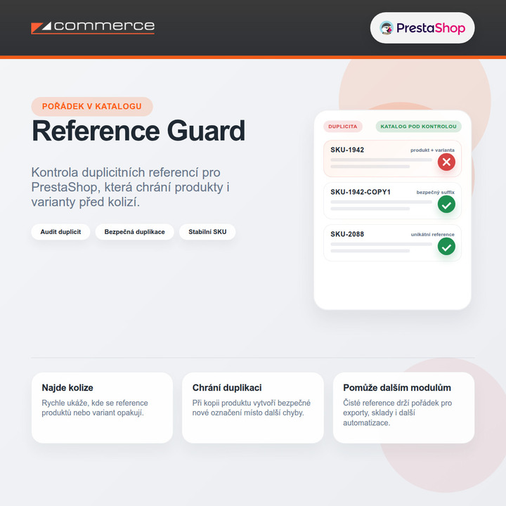 Reference Guard - duplicate reference check for PrestaShop