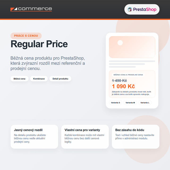 Regular Price - běžná cena produktu pro PrestaShop