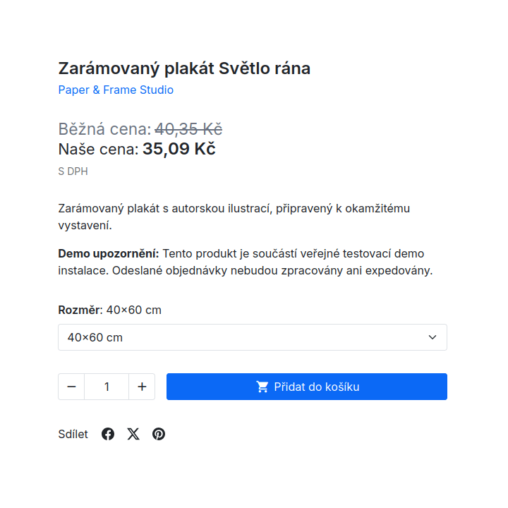 Zobrazení v detailu produktu